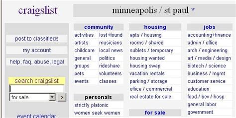 minneapolis craigslist|craigslist list minneapolis area.